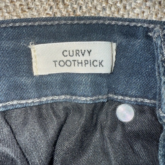 J.Crew Curvy Toothpick Jeans | Size 24 | Dark Wash Stretch Denim - Picture 6 of 8